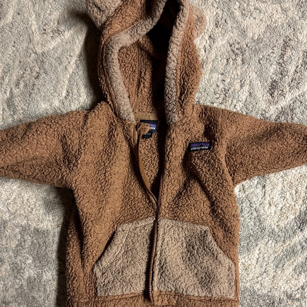 Patagonia Brown Hooded Fleece Jacket
